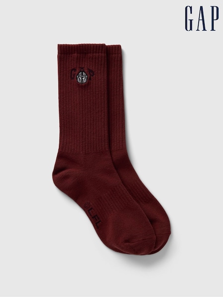 Gap Red Adults Star Wars Logo Crew Socks (AU2890) | €11