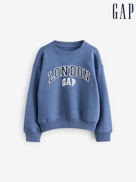 Gap Blue Logo London Crew Neck Sweatshirt (4-13yrs) (AU2917) | €26