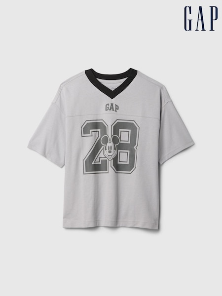 Gap Grey Mickey Mouse Disney Varsity Logo T-Shirt (4-13yrs) (AU2920) | €36