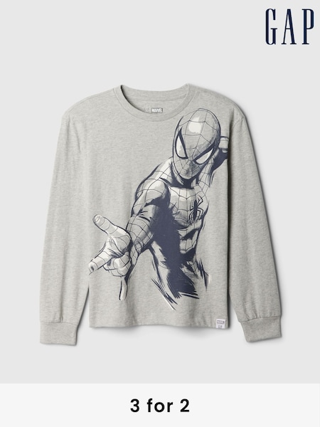 Gap Grey Marvel Spider-Man Graphic T-Shirt (4-13yrs) (AU2939) | €26