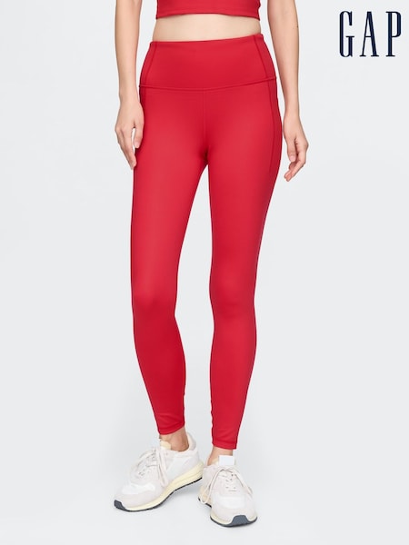 Gap Red High Waisted Power Stretch Full Length Pocket Leggings (AU3159) | €31