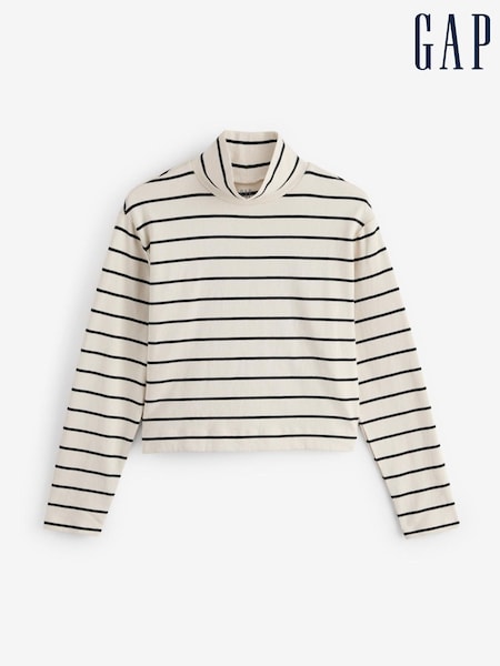 Gap Cream Long Sleeve Heavyweight Jersey Turtleneck Top (AU3186) | €15