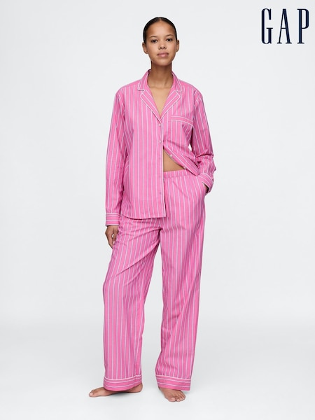 Vaaleanpunainen Raita - Gap Poplin Short Pyjama Bottoms (AU3189) | €39