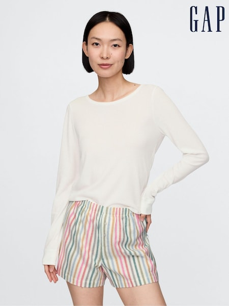 Weiß - Gap – Waffel-Pyjama-T-Shirt (AU3217) | 31 €