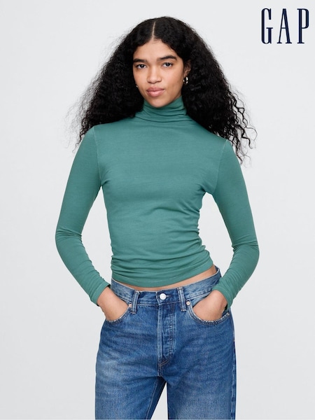 Gap Green Featherweight Turtle Neck Long Sleeve Top (AU3219) | €24
