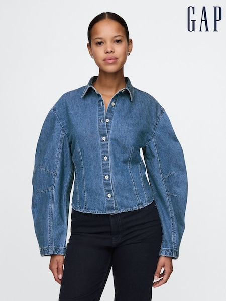 Gap Barrel-Sleeve Denim Shirt (AU3225) | 71 €
