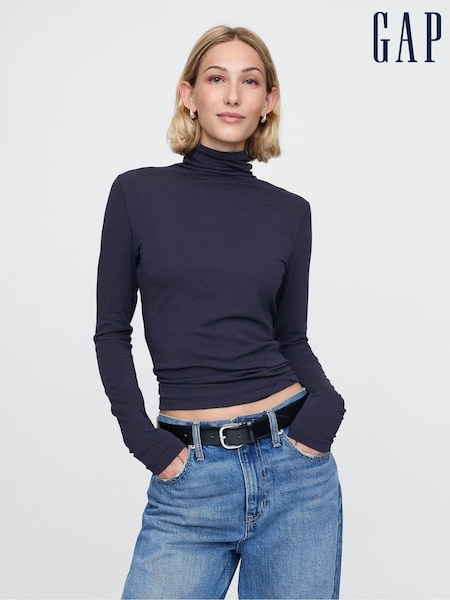 Gap Blue Featherweight Turtle Neck Long Sleeve Top (AU3233) | €24