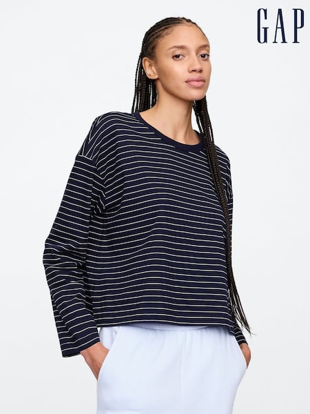 Gap Navy Blue Long Sleeve Favourite T-Shirt (AU3239) | €28