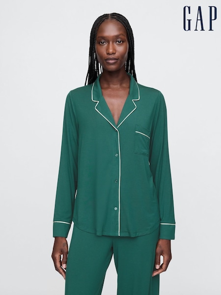 Gap Green Modal Long Sleeve Pyjama Shirt (AU3244) | €20.50
