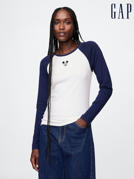 Mornarsko modra Mickey Mouse - Gap Disney Raglan Long Sleeve T-Shirt (AU3245) | € 39