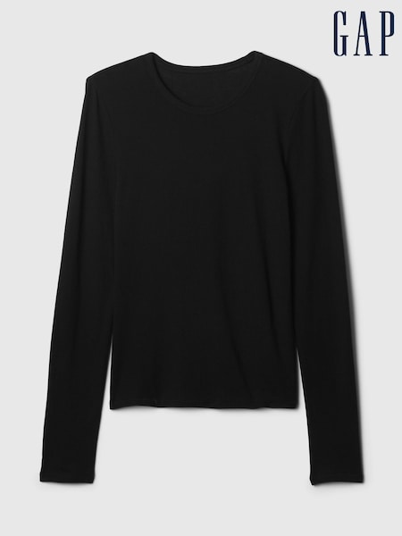 Gap Black Modern Long Sleeve Crew Neck T-Shirt (AU3270) | €23