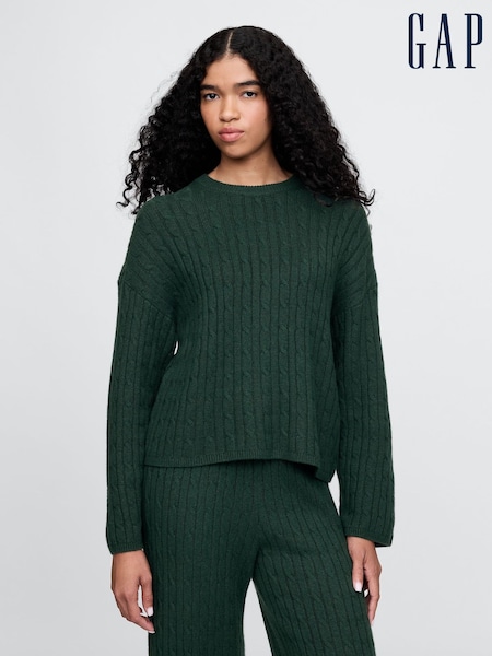 Gap Green CashSoft Cable-Knit Jumper (AU3277) | €25