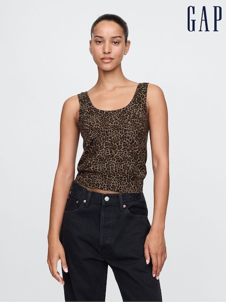 Ruskea Leopard Printti; kuvio - Gap CashSoft Nilkkapituiset housut Vest (AU3402) | €47