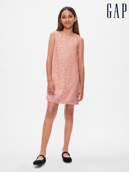 Gap Pink Sequin Shift Dress (4-13yrs) (AU3522) | €18.50