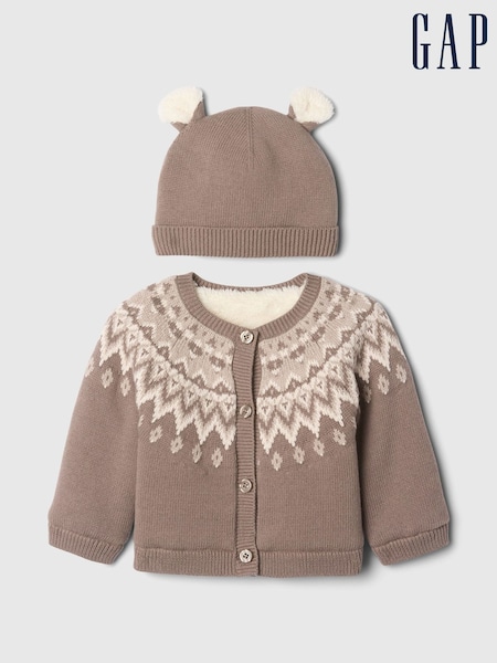 Gap Fair Isle Cardigan & Hat Set (Newborn-24mths) (AU3567) | € 39