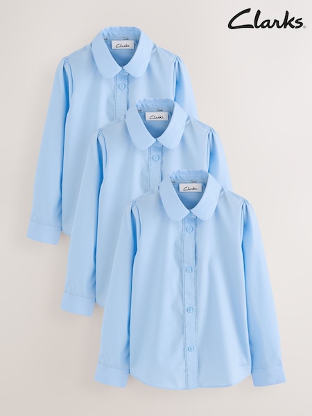 Clarks Girls Long Sleeve School Shirts 3 Pack (AU3595) | 164 LEI - 216 LEI