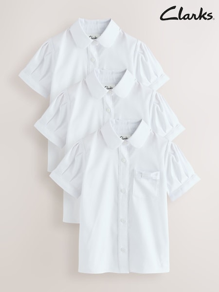 Clarks Bow Short Sleeve School Shirts 3 Pack (AU3596) | 223 LEI - 253 LEI