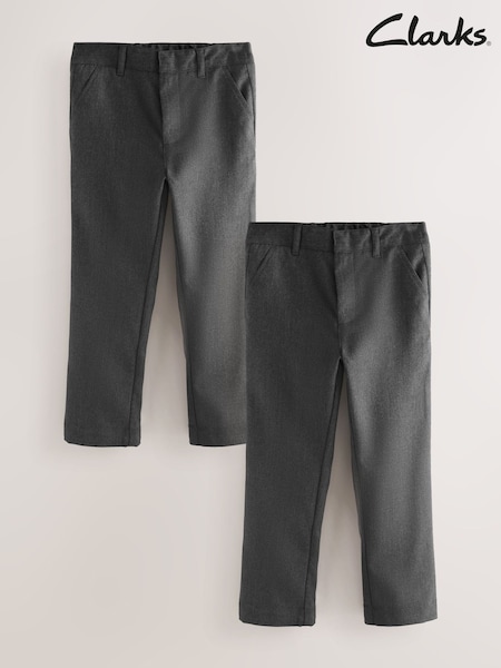 Clarks Grey Trousers 2 Pack (AU3688) | €31 - €39