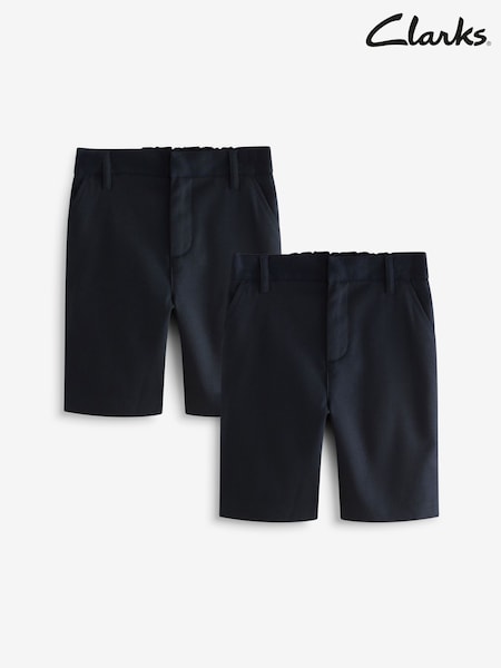 marine - Lot de 2 shorts d’école Clarks Regular Fastening garçon (AU3704) | € 23 - € 32