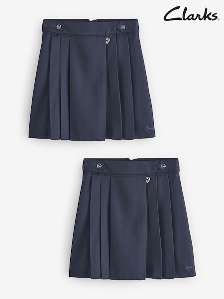 Azul marino - Clarks Girls Pleated School Skirts 2 Pack (AU3723) | 28 € - 38 €