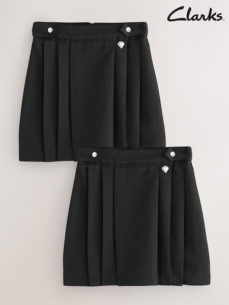 Clarks Black Girls Pleated School Skirts 2 Pack (AU3728) | €25 - €35