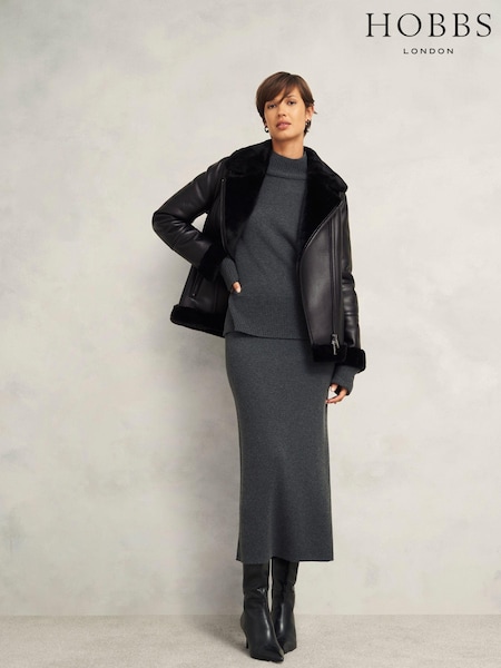 Hobbs Black Ali Biker Jacket (AU3734) | €324
