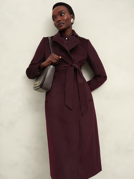 Hobbs Purple Petite Livia Wool Coat (AU3740) | €484