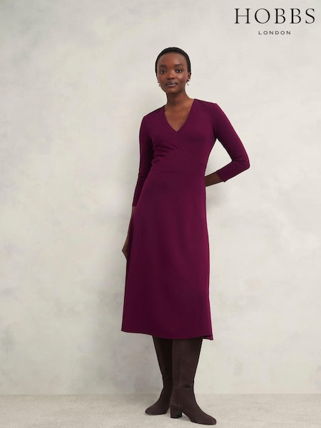 Hobbs Purple Petite Mirabel Dress (AU3745) | €117
