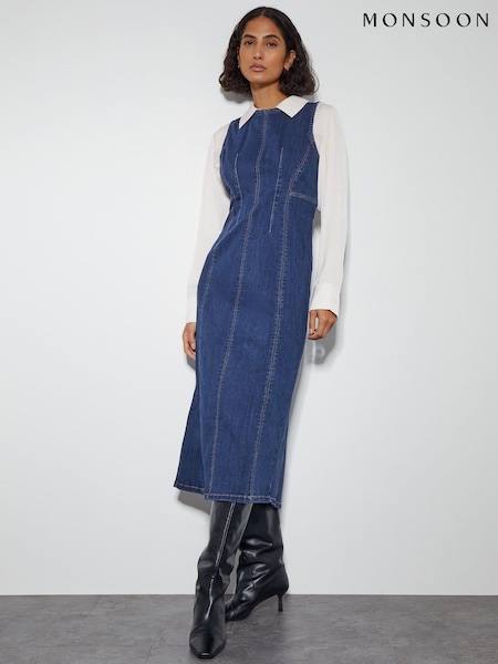 Monsoon Rhian Sleeveless Denim Midi Dress (AU3941) | ‏284 د.إ.‏