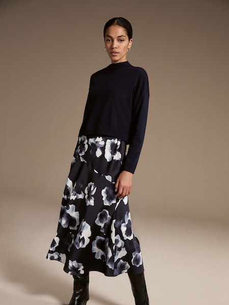 Phase Eight Blue Issy Layered 100% Cotton Dress (AU3961) | 442 QAR