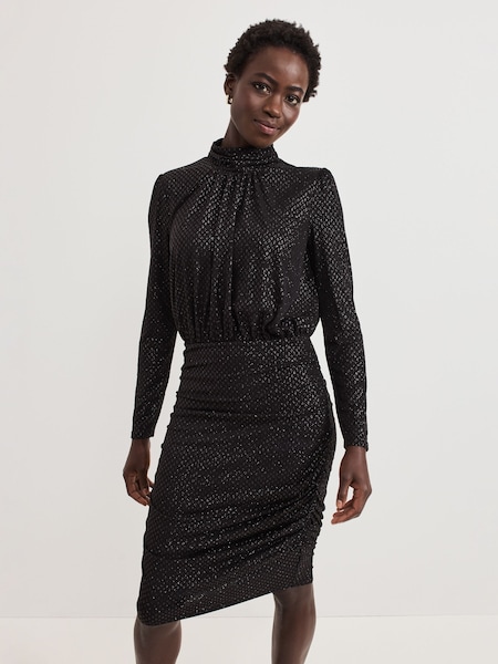 Phase Eight Black Tessa Glitter Dress (AU3967) | €63