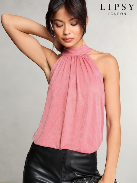 Lipsy Hotfix Halter Neck Top (AU3970) | ‏201‏₪