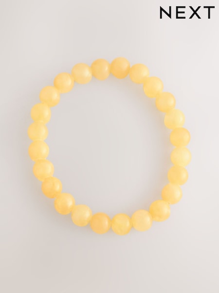 Yellow Bead Stretch Bracelet (AU3977) | €13