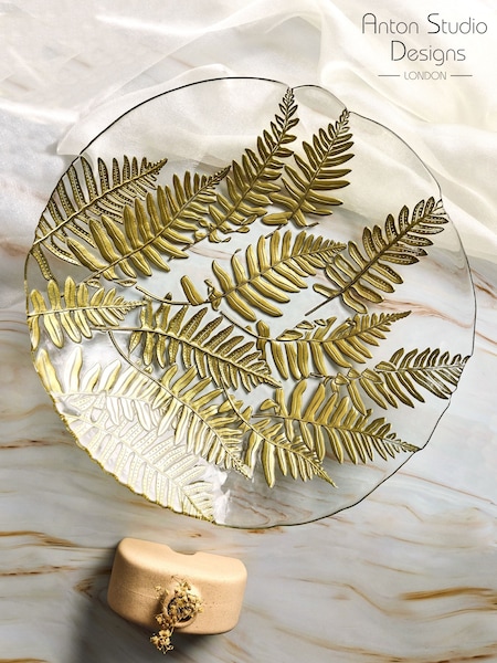 Anton Studio Designs Gold Gold Fern Bowl (AU4017) | ₪256
