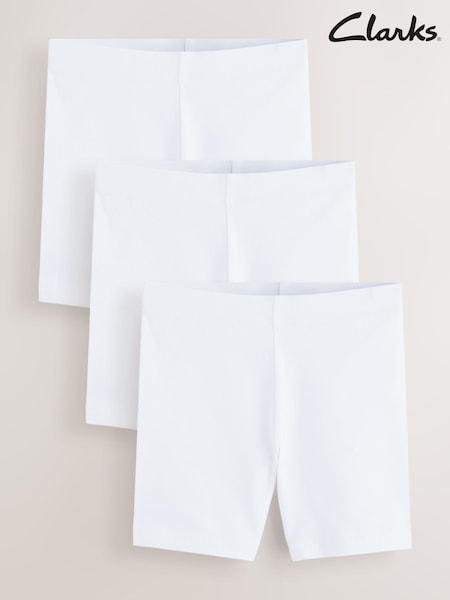 Clarks White School Jersey Cycling Shorts 3 Pack (AU4076) | ₪50 - ₪70