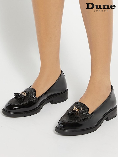 Musta - Dune London Grape Merkit Tassel Trim Loaferit (AU4083) | €124