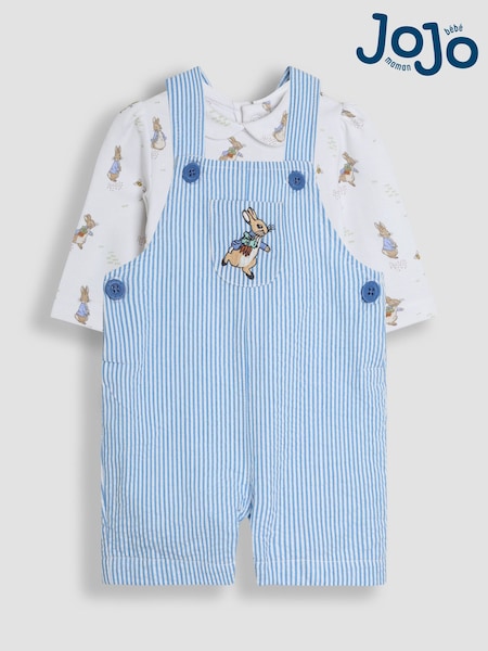 JoJo Maman Bébé Blue Peter Rabbit™ 2-Piece Dungarees & Body Set (AU4148) | €51 - €54