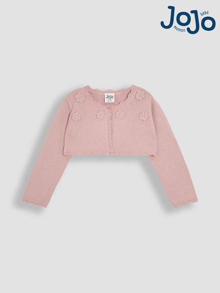 JoJo Maman Bébé Pink Floral Bolero Cardigan (AU4209) | €37 - €41
