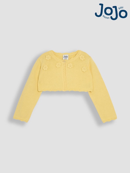 JoJo Maman Bébé Yellow Floral Bolero Cardigan (AU4215) | €37 - €41