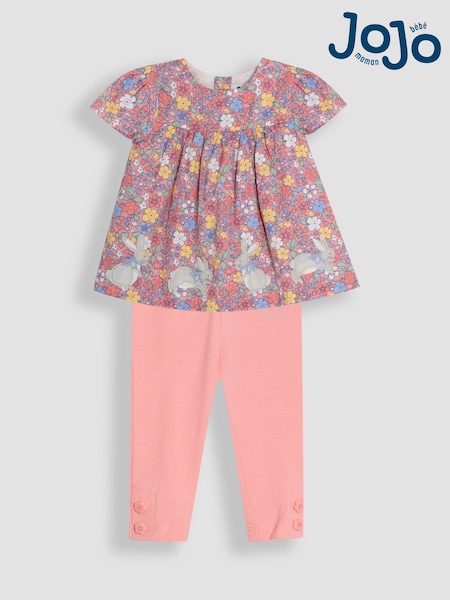 JoJo Maman Bébé 2-Piece Bunny Appliqué Blouse & Leggings Set (AU4238) | 46 € - 48 €