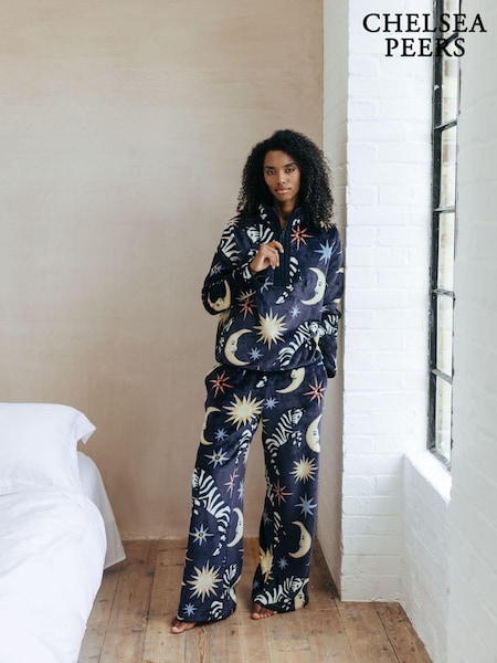 Chelsea Peers Fleece Celestial Zebra Print Sweatshirt & Joggers Set (AU4285) | ‏265 د.إ.‏