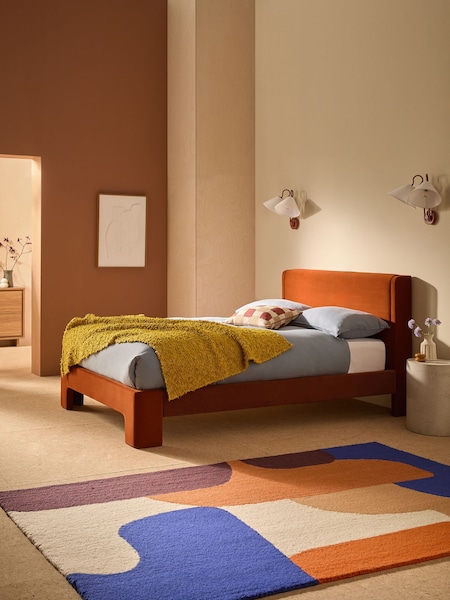 MADE.COM Velvet Cinnamon Orange Bed Leonora (AU4297) | €756 - €916