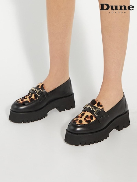 Dune London Animal Groundbreaking Chunky Branded Loafers (AU4328) | €136