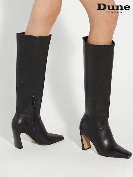 Negru - Cizme înalte până la genunchi Dune London Sliding Chisel Toe Angle (AU4335) | 1,043 LEI