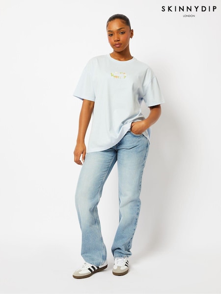 Skinnydip Blue Strawberry Shortcake Flower T-Shirt (AU4409) | $51