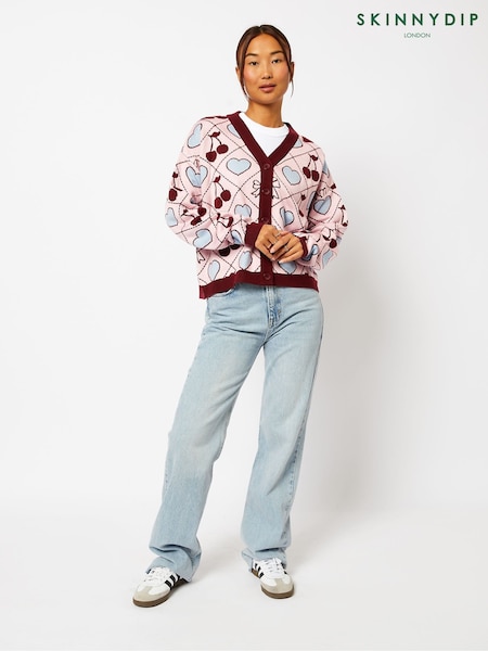 Quilted Cherry & Bow Cardigan (AU4445) | € 46