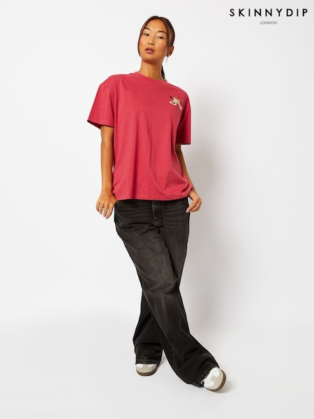 Skinnydip Pink Skinnydip Pink Disney Jaq And Gus T-Shirt (AU4485) | €28