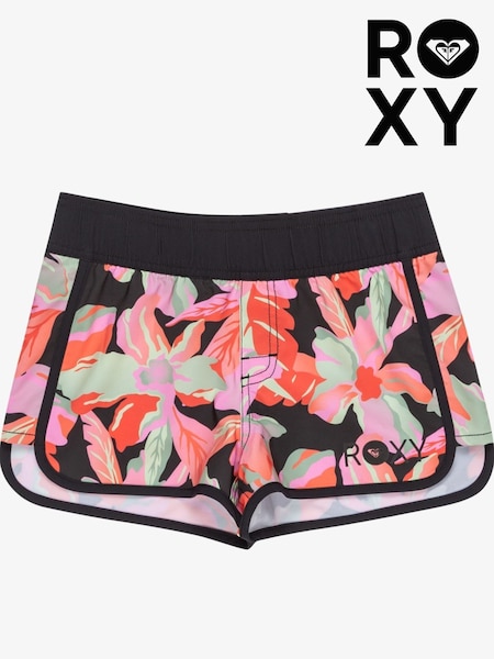 Roxy Black Girls Tropical Print Good Waves Only Board Shorts (AU4567) | 2,103 UAH