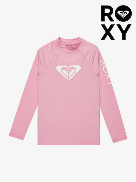 סגול - Roxy Wholehearted Long Sleeve Logo Rash Vest (AU4571) | ‏136‏₪