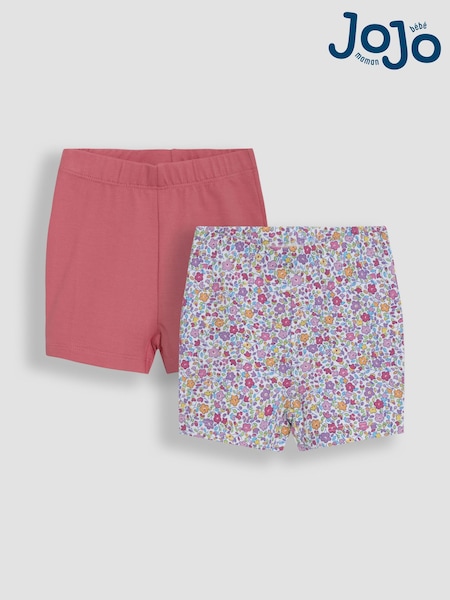 JoJo Maman Bébé Lilac Purple Ditsy Floral Shorts 2 Pack (AU4580) | €22 - €27